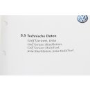 Betriebsanleitung VW Golf 5 Variant-Kombi Jetta III 2009 Bordbuch Bordmappe