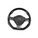 Lenkrad VW Golf 6 GTI 35 abgeflacht MFA Leder gelocht schwarz Airbag 5K0419091AM-5K0880201K