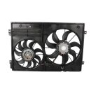 Lüfterzarge-2 x Lüftermotor Kühler 1K0121207BC VW Golf 6 GTI Seat Skoda Audi Lüftermotor groß Temic 1K0959455FE Baugleich 1K0959455FR 300Watt 360mm,  Lüfter klein Temic 1K0959433CR Baugleich 1K0959455ET 200Watt 295mm