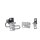 Türscharnier 8N0831411A-1J0831401A vorne links oben-unten Audi TT 8N LZ7X grau