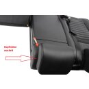 Rücksitzbank Kopfstützen VW Passat 3C B7 Variant Alcantara-Leder titanschwarz/rot Mittelarmlehne Durchlade