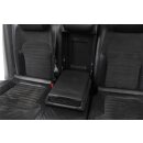 Rücksitzbank Kopfstützen VW Passat 3C B7 Variant Alcantara-Leder titanschwarz/rot Mittelarmlehne Durchlade