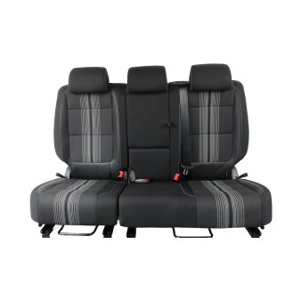 Rücksitzbank VW Golf Plus 5M Match Rückbank Kopfstütze Stoff/Leder schwarz/grau