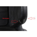 Sitz vorne links VW Passat 3C B6 R36 Teilleder Alcantara Leder schwarz elektrisch