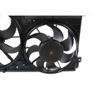 Lüfterzarge-2 x Lüftermotor Kühler 1K0121207BC VW Scirocco 2,0 TSI Seat Skoda Audi Lüftermotor groß Temic 1K0959455FE Baugleich 1K0959455FR 300Watt 360mm,  Lüfter klein Temic 1K0959433CR Baugleich 1K0959455ET 200Watt 295mm