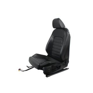 Fahrersitz Sitz vorne links Leder-Teilleder schwarz/grau VW Scirocco III 1K8 Lordose elektrisch