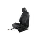 Fahrersitz Sitz vorne links Leder-Teilleder schwarz/grau...