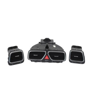 Lüftungsdüsen vorne alu/titanschwarz VW Eos 1F Scirocco III Armaturenbrett Luftdüsen Set Luftausströmer