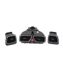 Lüftungsdüsen vorne alu/titanschwarz VW Eos 1F Scirocco III Armaturenbrett Luftdüsen Set Luftausströmer