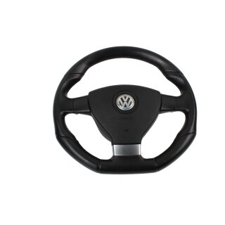 Lenkrad + Airbag Leder schwarz abgeflacht VW Scirocco III 1K8419091D-1K0880201BS