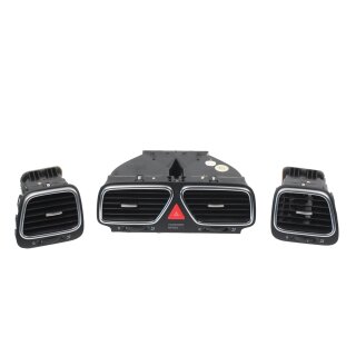 Lüftungsdüsen vorne alu/titanschwarz VW Eos 1F Scirocco III Armaturenbrett Luftdüsen Set Luftausströmer