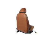 Fahrersitz vorne links Sitz VW Eos 1F Leder-Teilleder teak braun Sitzheizung