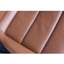 Fahrersitz vorne links Sitz VW Eos 1F Leder-Teilleder teak braun Sitzheizung