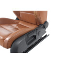 Fahrersitz vorne links Sitz VW Eos 1F Leder-Teilleder teak braun Sitzheizung