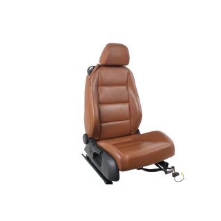 Beifahrersitz vorne rechts VW Eos 1F Leder-Teilleder teak-braun Sitzheizung