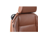 Beifahrersitz vorne rechts VW Eos 1F Leder-Teilleder teak-braun Sitzheizung