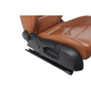 Beifahrersitz vorne rechts VW Eos 1F Leder-Teilleder teak-braun Sitzheizung