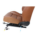 Beifahrersitz vorne rechts VW Eos 1F Leder-Teilleder teak-braun Sitzheizung