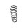 1x Feder Hinterachse 1K0511115CA VW Eos 1F 2,0 TFSI hinten links-rechts 1x blau-1x orange