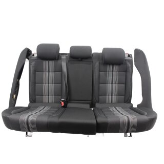 Match VW Golf 6 Variant Rücksitzbank schwarz/grau/titan Stoff Sitzbank durchlade-klappbar