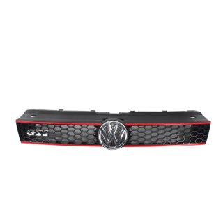 Kühlergrill 6R0853651R VW Polo 6R GTI Frontgrill Grill schwarz/rot *beschädigt*