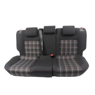 Rücksitzbank VW Polo 6R GTI titanschwarz/rot Stoff klappbar Sitzbank