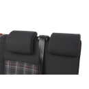 Rücksitzbank VW Polo 6R GTI titanschwarz/rot Stoff klappbar Sitzbank