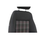 Beifahrersitz vorne rechts VW Polo 6R 5 Türer Stoff titanschwarz-rot Sitzheizung Sitz