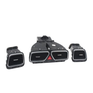 Lüftungsdüsen vorne alu/titanschwarz VW Eos 1F Scirocco III Armaturenbrett Luftdüsen Set Luftausströmer