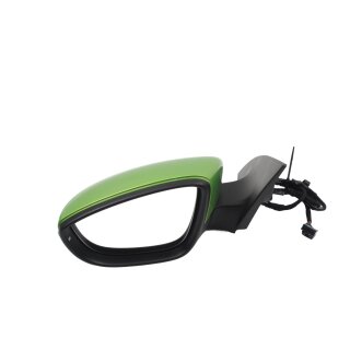 Aussenspiegel links elektrisch anklappbar verstellbar beheizbar VW Scirocco 3 LR6T viperngrünmet.