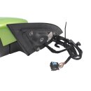 Aussenspiegel links elektrisch anklappbar verstellbar beheizbar VW Scirocco 3 LR6T viperngrünmet.