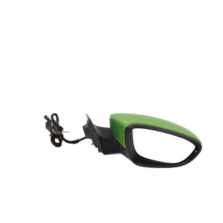 Aussenspiegel rechts elektrisch anklappbar verstellbar beheizbar VW Scirocco 3 LR6T viperngrünmet.