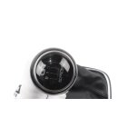 Schaltknauf VW Golf 5 GT Sport Leder-Teilleder 6-Gang abnutzungen 1K0711113CB Schalthebel-Manschette