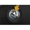 Lenkrad VW Golf 5 R-Line Leder Multifunktion abgeflacht 1K0419091EK schwarz mit Airbag