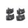 VW Golf 5-6 Abdeckung Führungshülse ISOFIX Rücksitzbank 4 Stück Set 1K0887233