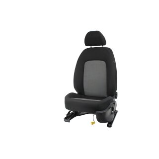 Sitz vorne links Fahrersitz Seat Ibiza 6J Stoff titanschwarz 5 Türer Seitenairbag ohne Sitzheiztung