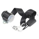 Dreipunkt Sicherheitsgurt hinten Rücksitzbank mitte 6J0857485  Seat Ibiza 6J schwarz