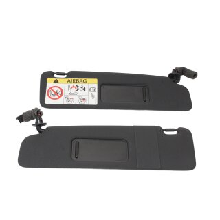 Sonnenblende links VW Golf 6 *Cabrio* mit Spiegel Abdeckung schwarz 5K7857551F