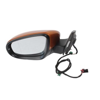 Aussenspiegel links elektrisch verstellbar VW Golf 6 Cabrio LH2U honeyorange 5K7857507A Fahrerseite