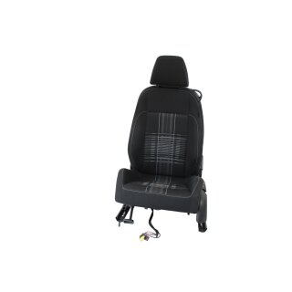 Fahrersitz Sitz vorn links VW Golf 6 Cabrio Stoff titanschwarz/titangrau Sitzheiz.