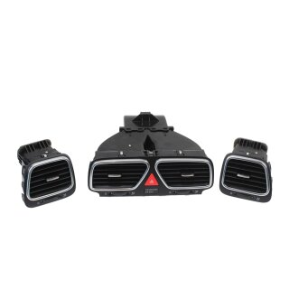 Lüftungsdüsen vorne alu/titanschwarz VW Eos 1F Scirocco III Armaturenbrett Luftdüsen Set Luftausströmer