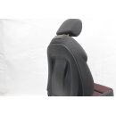Fahrersitz vorne links Audi A4 B9 Stoff soul schwarz/rot Sitzheizung Lordose Sitz