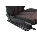 Beifahrersitz vorne rechts Audi A4 B9 Stoff soul schwarz/rot Sitzheizung Lordose Isofix Sitz