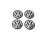 4x Original VW Tiguan II Golf 7 Felgendeckel Nabendeckel 5G0601171 Nabenkappen