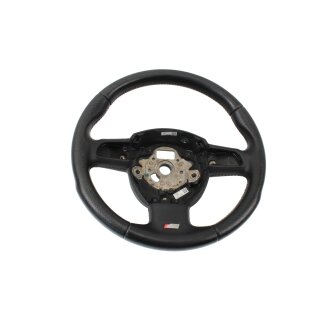 Lenkrad sline 8K0419091BB Leder gelocht Audi A4 8K B8 A5 8T schwarz ohne Multifunktionstasten